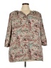 Roz & Ali 100% Polyester Paisley Brown 3/4 Sleeve Blouse Size 3XW - photo 1