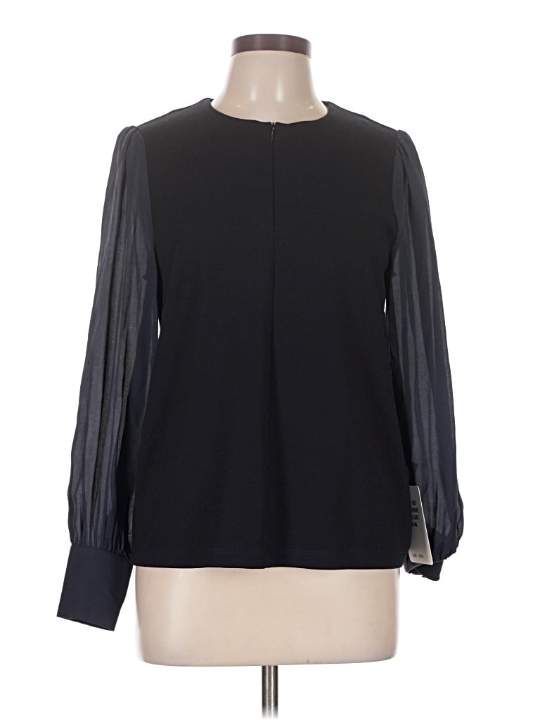 Saint + Sofia Long Sleeve Blouse In Black