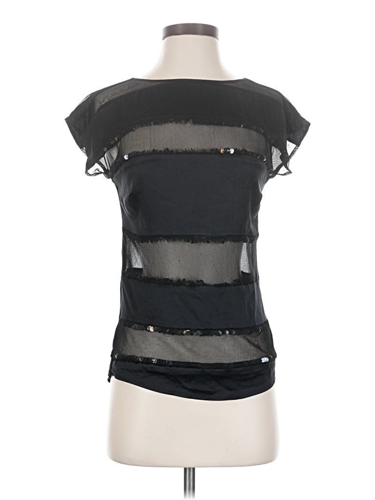 Pre-owned Bebe Short Sleeve T-shirt In Black