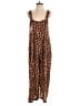 Assorted Brands 100% Polyester Animal Print Brown Tan Jumpsuit Size S - photo 1