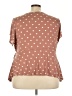 ModCloth Polka Dots Brown Short Sleeve Blouse Size 4X - photo 2