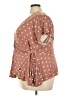 ModCloth Polka Dots Brown Short Sleeve Blouse Size 4X - photo 5