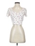 Shein White Short Sleeve Top Size 4 - photo 1