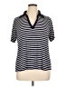 Ava & Viv Stripes Blue Short Sleeve Top Size 1X - photo 1