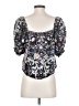 Hale Bob Floral Graphic Black 3/4 Sleeve Blouse Size XS - photo 2