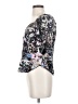 Hale Bob Floral Graphic Black 3/4 Sleeve Blouse Size XS - photo 5