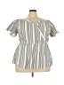 Lane Bryant Silver Short Sleeve Blouse Size 22 - photo 1