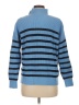 Ann Taylor LOFT Stripes Blue Pullover Sweater Size M - photo 2