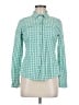 Unbranded Checkered-gingham Green Long Sleeve Button-Down Shirt Size M (estimated) - photo 1