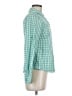 Unbranded Checkered-gingham Green Long Sleeve Button-Down Shirt Size M (estimated) - photo 4