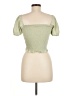 Shein Green Short Sleeve Top Size 6 - photo 2
