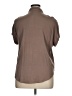 Moa Moa Solid Brown Short Sleeve Blouse Size XL - photo 2