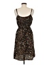 D'Closet 100% Polyester Print Brown Casual Dress Size M (estimated) - photo 2