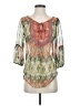 Gibson 100% Polyester Green 3/4 Sleeve Blouse Size XS - photo 1