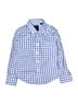 Johnnie-O Checkered-gingham Blue Long Sleeve Button-Down Shirt Size 4 - photo 1