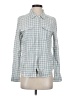 Paige Checkered-gingham Blue Long Sleeve Button-Down Shirt Size S - photo 1