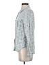 Paige Checkered-gingham Blue Long Sleeve Button-Down Shirt Size S - photo 5