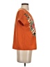 Shein Floral Orange Short Sleeve T-Shirt Size 4 - photo 4