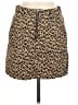 Topshop 100% Cotton Animal Print Tan Casual Skirt Size 8 - photo 1