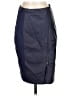 MY TRIBE Blue Leather Skirt Size S - photo 1