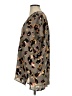Adrienne Animal Print Brown Short Sleeve Blouse Size S - photo 5
