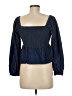 J.Crew 100% Cotton Blue Long Sleeve Blouse Size M - photo 2