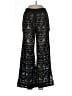 Assorted Brands 100% Polyester Hearts Black Casual Pants Size L - photo 1