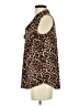 Always Indigo Animal Print Brown Sleeveless Blouse Size S - photo 5