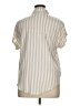Moa Moa 100% Rayon Stripes Ivory Short Sleeve Blouse Size XL - photo 2