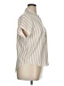 Moa Moa 100% Rayon Stripes Ivory Short Sleeve Blouse Size XL - photo 4