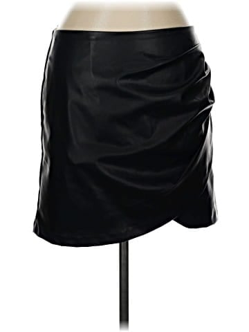 Know One Cares Faux Leather Skirt (view 1)