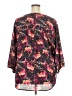 Torrid 100% Polyester Floral Purple 3/4 Sleeve Blouse Size 3X Plus (3) - photo 2