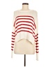 Moon & Madison Stripes White Pullover Sweater Size M - photo 1