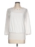 B.wear 100% Polyester White 3/4 Sleeve Blouse Size L - photo 1