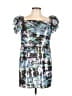 Ungaro Print Blue Cocktail Dress Size 12 - photo 1