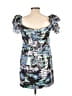 Ungaro Print Blue Cocktail Dress Size 12 - photo 2