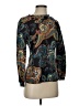 J.Crew 100% Silk Paisley Black Long Sleeve Silk Top Size 00 - photo 1