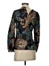 J.Crew 100% Silk Paisley Black Long Sleeve Silk Top Size 00 - photo 2