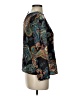 J.Crew 100% Silk Paisley Black Long Sleeve Silk Top Size 00 - photo 4