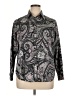 Chaps 100% Cotton Paisley Gray Long Sleeve Blouse Size 1X - photo 1