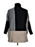 Joseph A. Color Block Gray Turtleneck Sweater Size 1X - photo 2