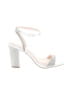 De Blossom Collection Silver White Sandals Size 6 - photo 1