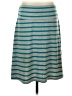 Faded Glory Stripes Teal Casual Skirt Size 4 - photo 1