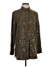 Maeve Polka Dots Brown Long Sleeve Button-Down Shirt Size XS - photo 1