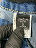 Shein Chevron-herringbone Blue Jeans Size S - photo 4