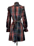 J.Crew 100% Polyester Plaid Blue Red Casual Dress Size XXS - photo 2