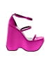 Versace Color Block Pink Satin triplatform platform wedge sandals Size EU (IT) 37 1/2 / US 7 1/2 - photo 1