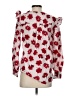 Free Assembly 100% Cotton Red Long Sleeve Blouse Size XS - photo 2