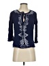 Kirra 100% Viscose Blue 3/4 Sleeve Blouse Size S - photo 1