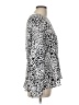 Ann Taylor LOFT 100% Polyester Animal Print Silver Long Sleeve Blouse Size 10 - photo 4